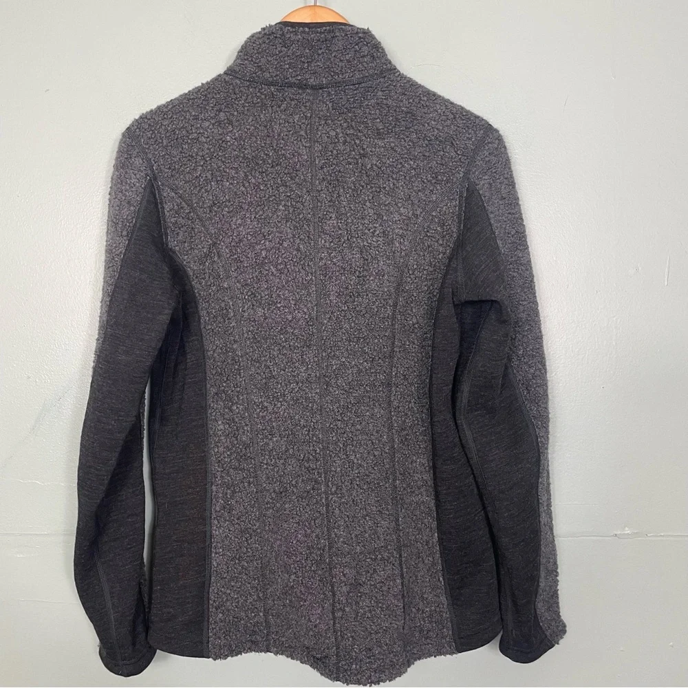 KUHL Kozet Full Zip Jacket Sweater Wool Blend Women’s‎ Size Medium Gray Black
